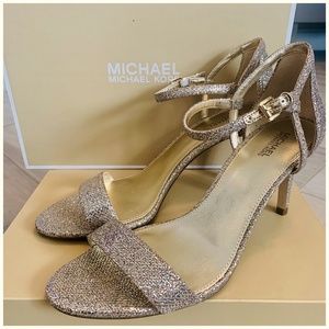 Michael Kors Simone Mid Sandal Ankle Strap Heels